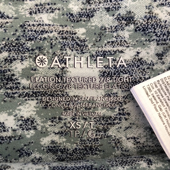 Worn once - ATHLETA Elation High-Rise 7/8 Textured Tight - Picture 3 of 10